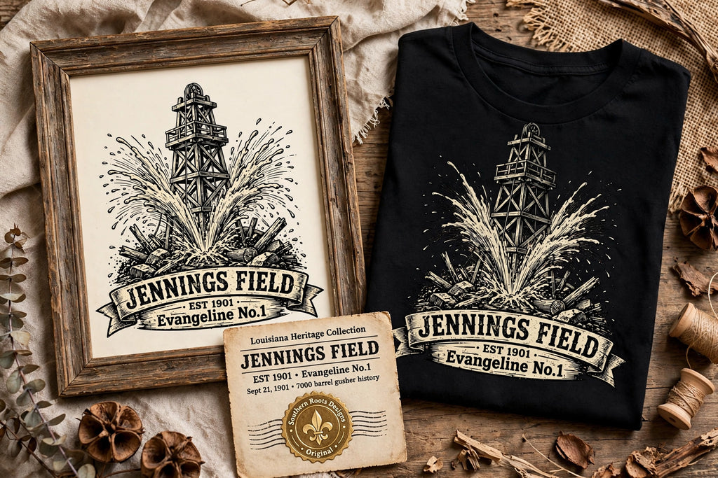 Louisiana Heritage Collection - Evangeline fields - history and tee shirt