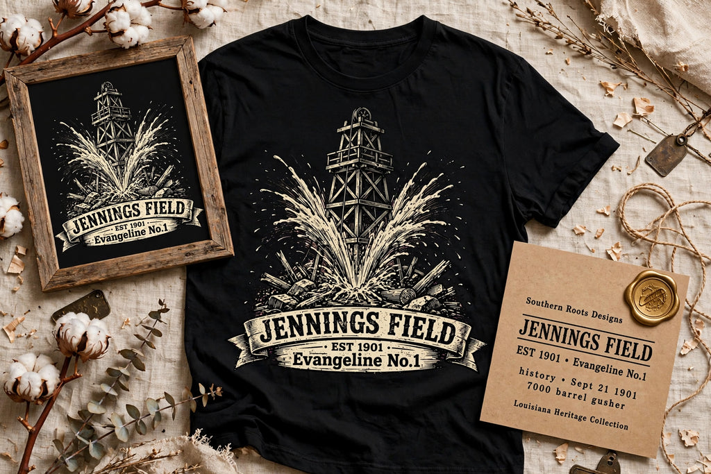 Louisiana Heritage Collection - Evangeline fields - history and tee shirt